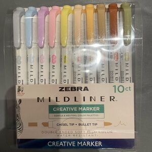 Zebra Mildliner Creative Markers 10ct New